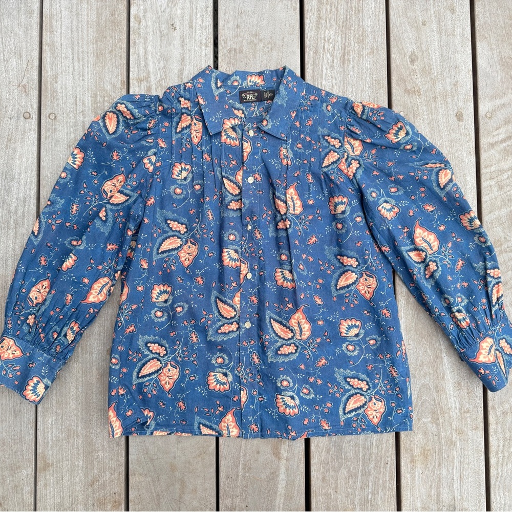 Double RL Ralph Lauren, RRL Stephanie Blouse Size 2